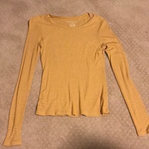 Striped yellow american eagle long sleeve